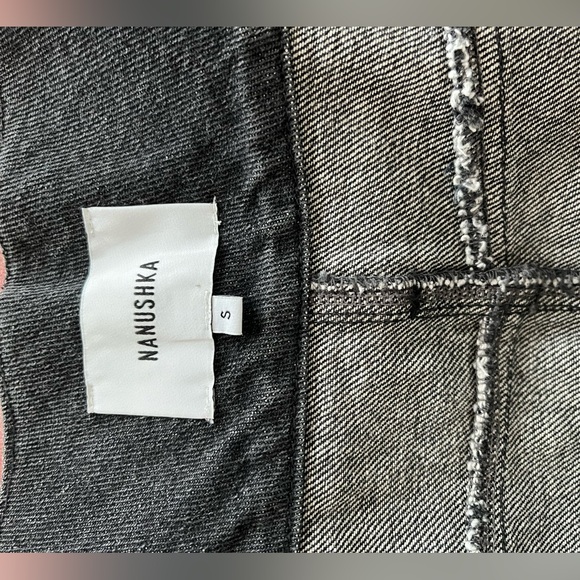 Nanushka Denim Jean Midi Skirt with Belt - Picture 5 of 5